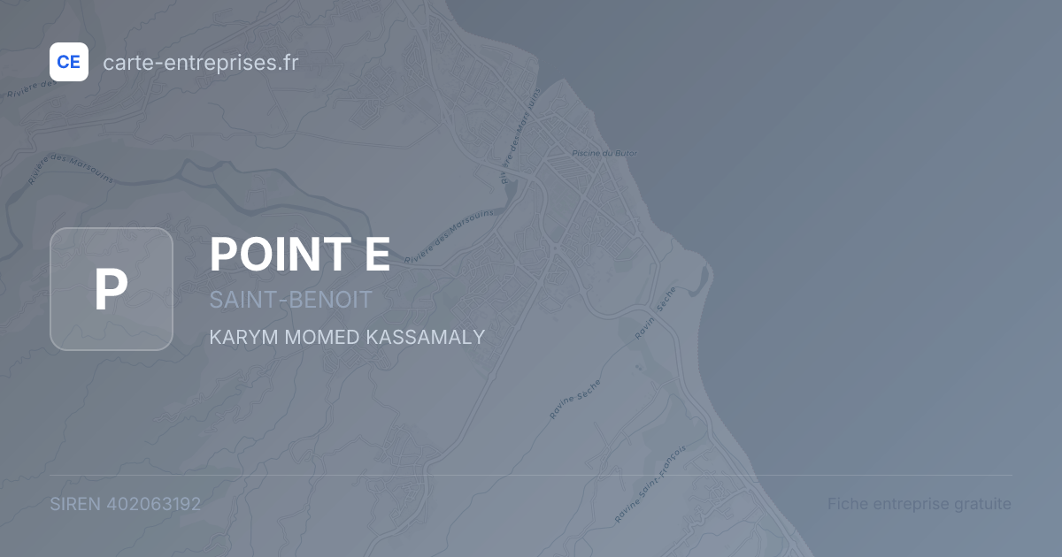 POINT E — 402063192 — fiche entreprise