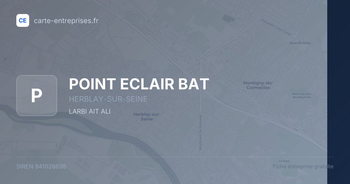 POINT ECLAIR BAT — 941028698 — fiche entreprise