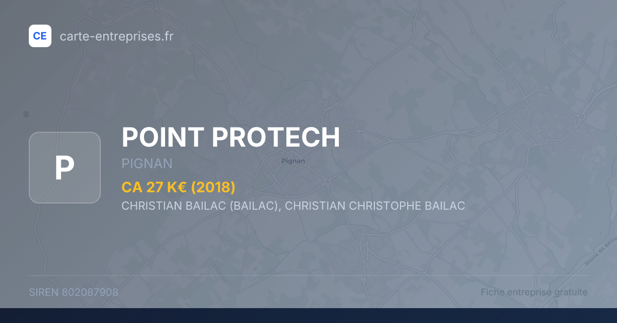 POINT PROTECH — 802087908 — fiche entreprise