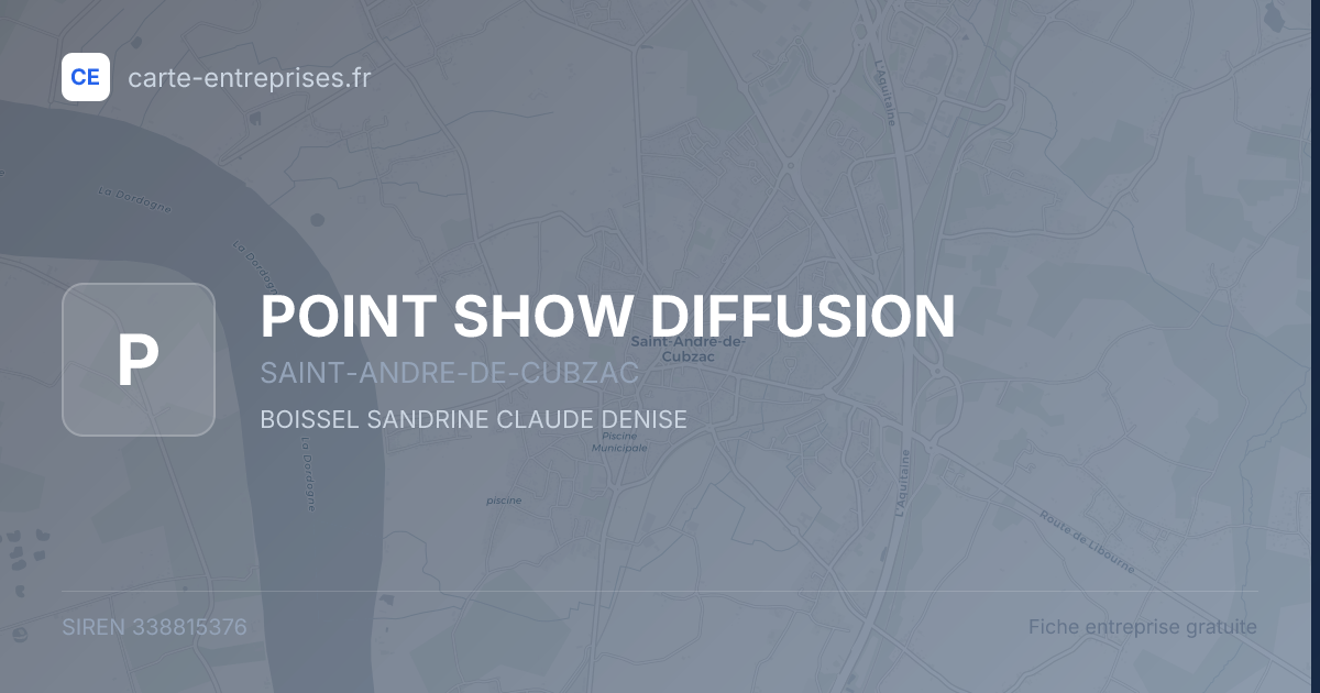 POINT SHOW DIFFUSION — 338815376 — fiche entreprise