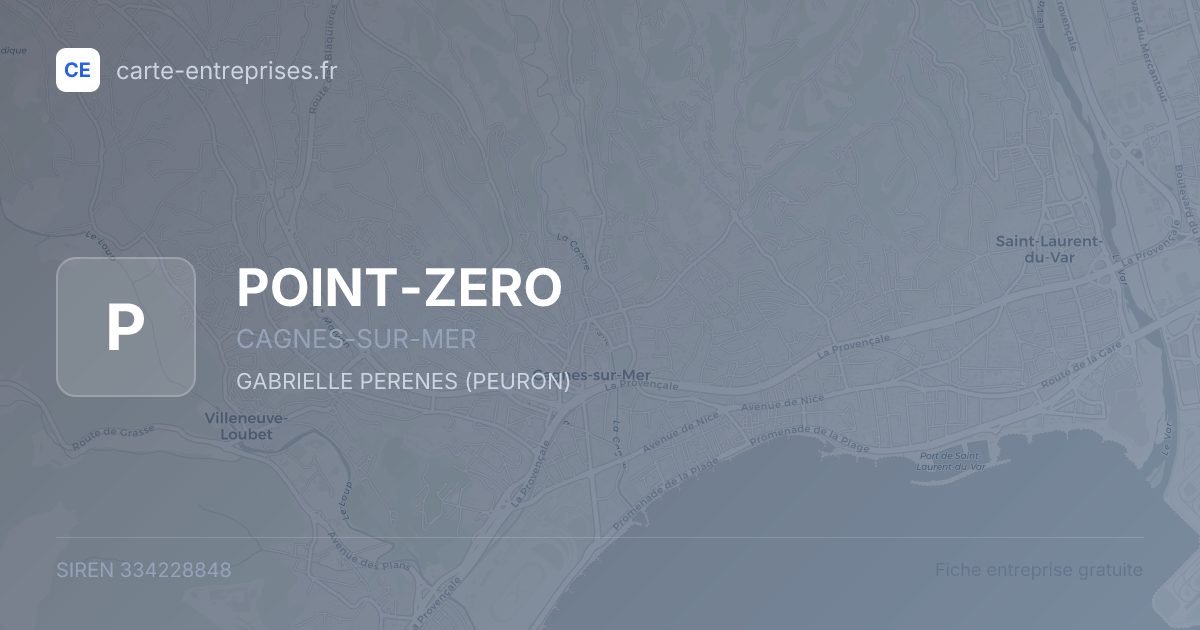 POINT-ZERO — 334228848 — fiche entreprise
