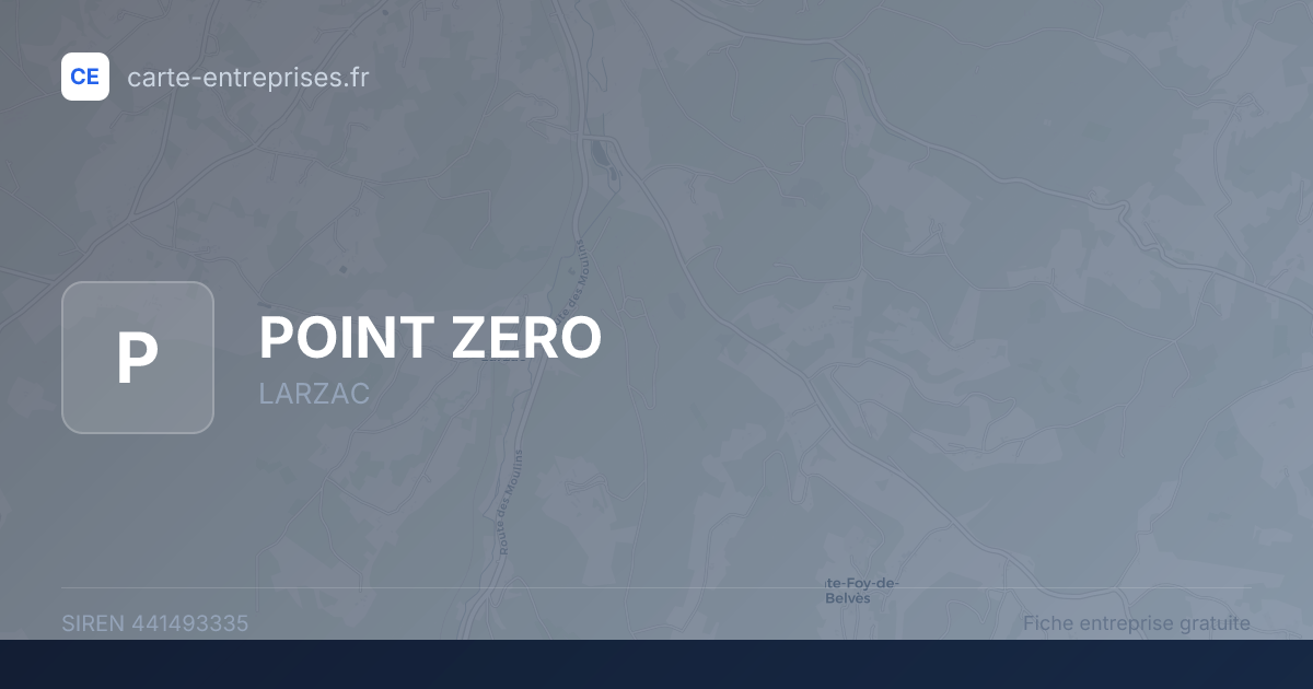 POINT ZERO — 441493335 — fiche entreprise