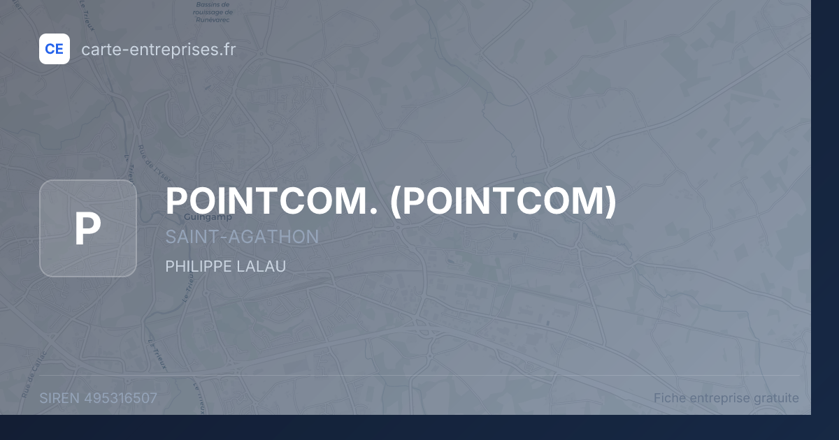 POINTCOM. (POINTCOM) — 495316507 — fiche entreprise