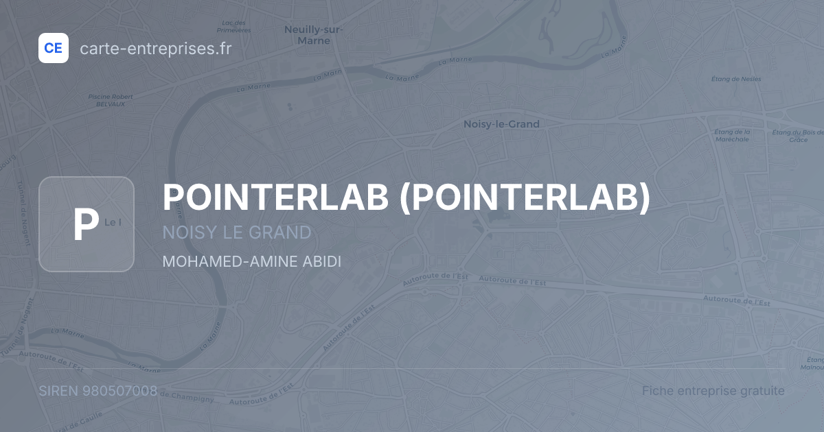 POINTERLAB — 980507008 — fiche entreprise