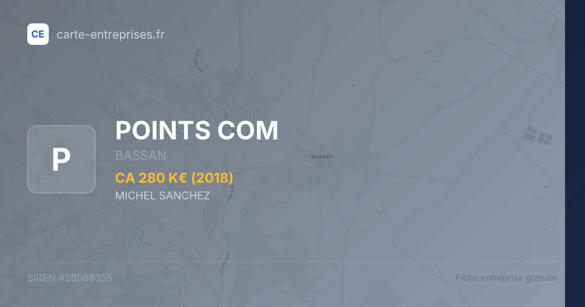 POINTS COM — 428088355 — fiche entreprise