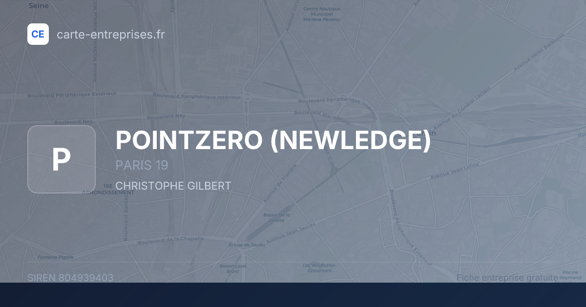 POINTZERO (NEWLEDGE) — 804939403 — fiche entreprise