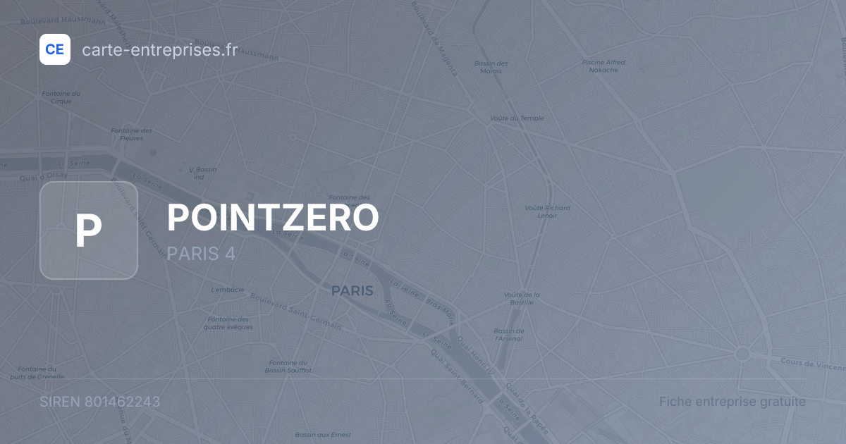 POINTZERO — 801462243 — fiche entreprise