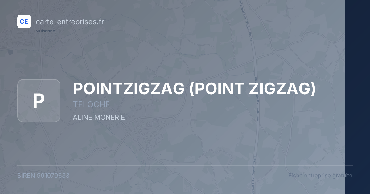 POINTZIGZAG (POINT ZIGZAG) — 991079633 — fiche entreprise