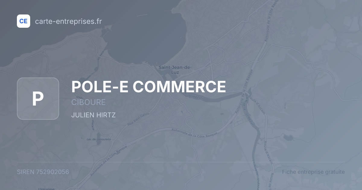 POLE-E COMMERCE — 752902056 — fiche entreprise