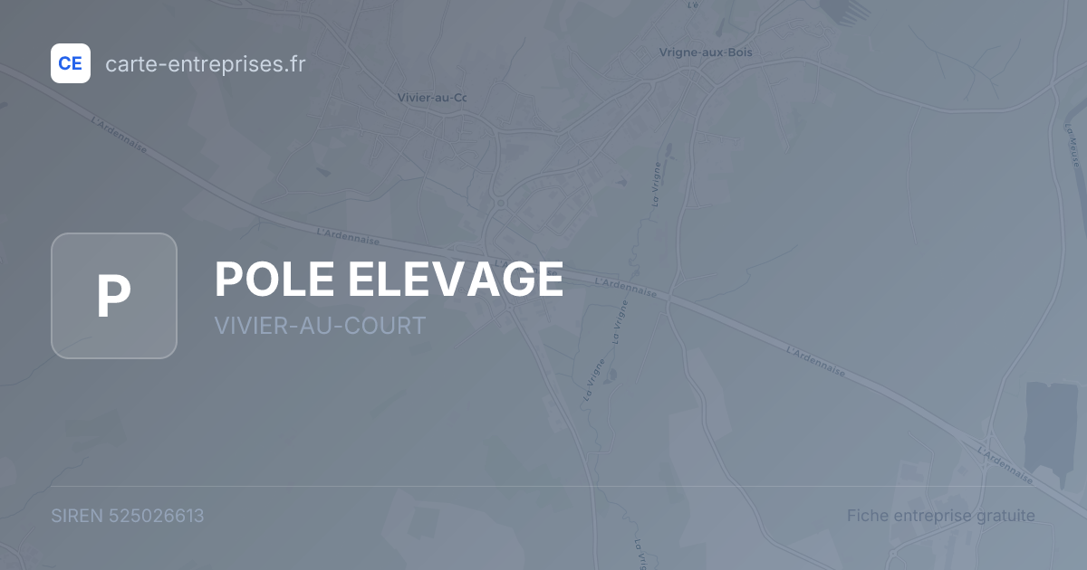 POLE ELEVAGE — 525026613 — fiche entreprise