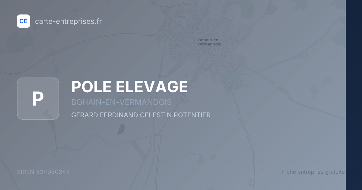 POLE ELEVAGE — 534980248 — fiche entreprise