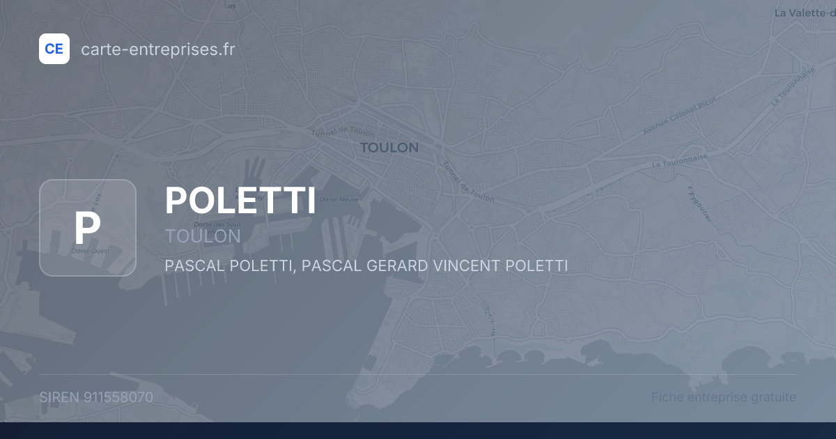 POLETTI — 911558070 — fiche entreprise
