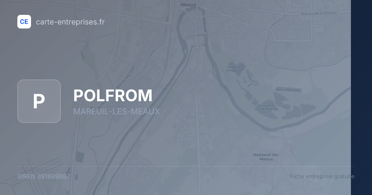 POLFROM — 391899887 — fiche entreprise