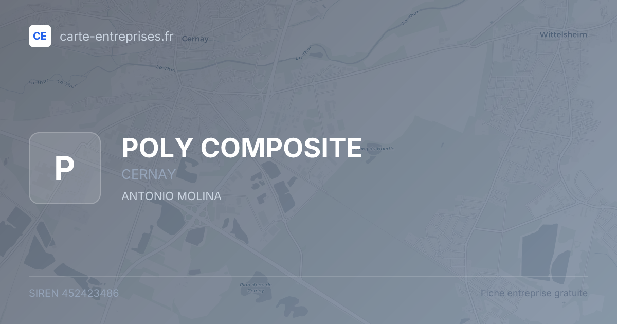 POLY COMPOSITE — 452423486 — fiche entreprise