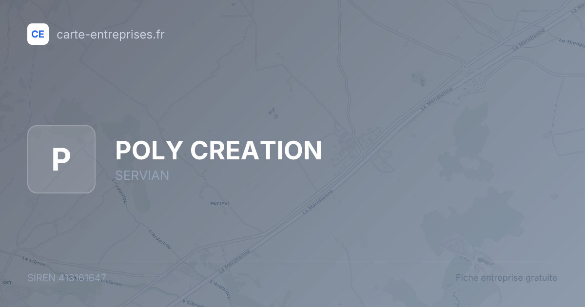 POLY CREATION — 413161647 — fiche entreprise