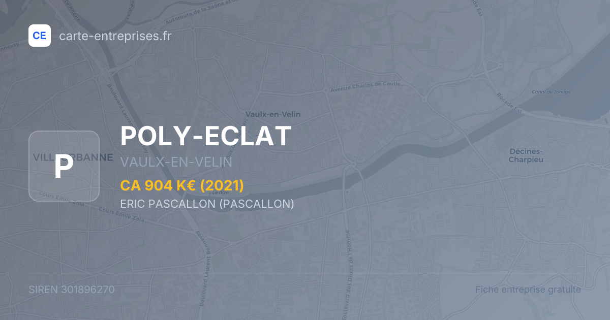 POLY-ECLAT — 301896270 — fiche entreprise