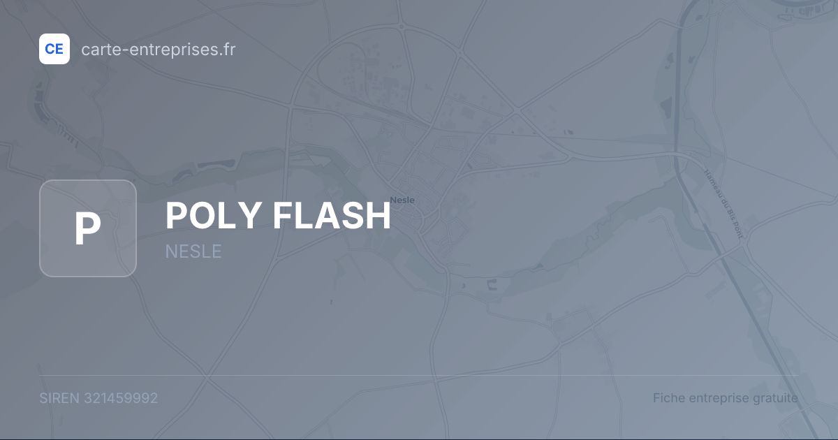 POLY FLASH — 321459992 — fiche entreprise