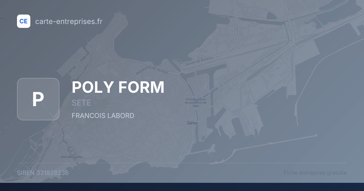POLY FORM — 331828236 — fiche entreprise