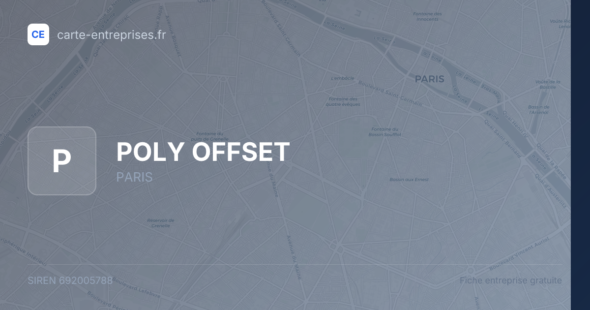 POLY OFFSET — 692005788 — fiche entreprise