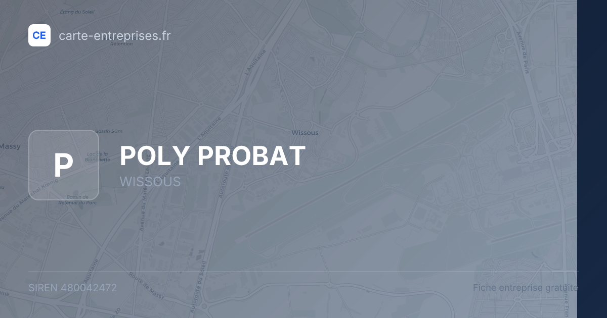POLY PROBAT — 480042472 — fiche entreprise