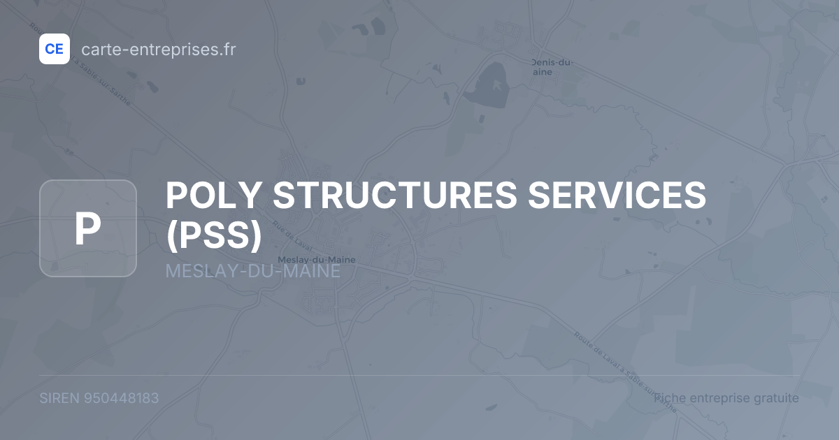 POLY STRUCTURES SERVICES (PSS) — 950448183 — fiche entreprise