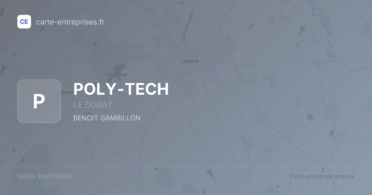 POLY-TECH — 808573950 — fiche entreprise