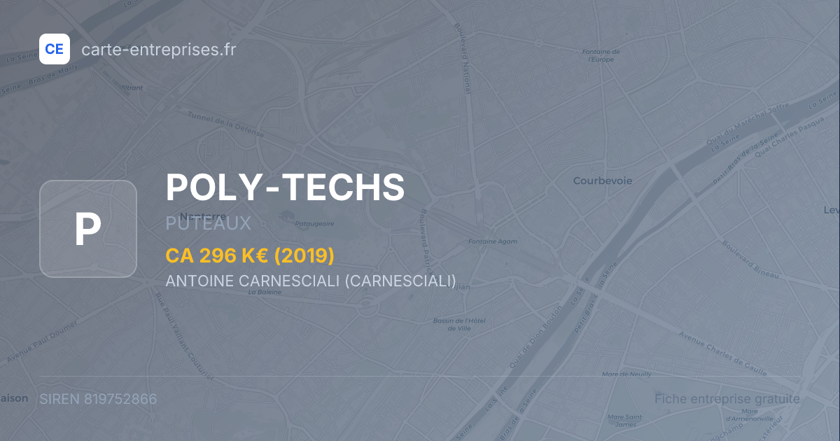 POLY-TECHS — 819752866 — fiche entreprise