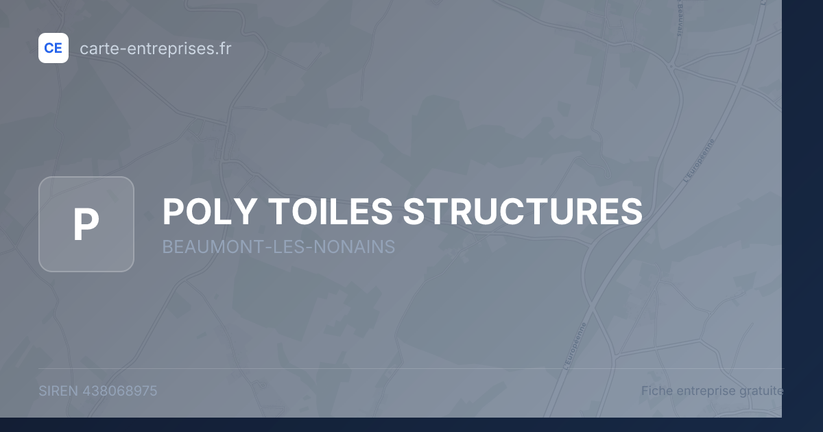 POLY TOILES STRUCTURES — 438068975 — fiche entreprise