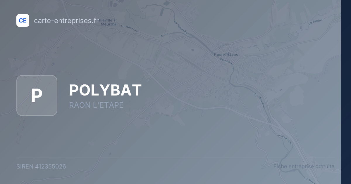 POLYBAT — 412355026 — fiche entreprise