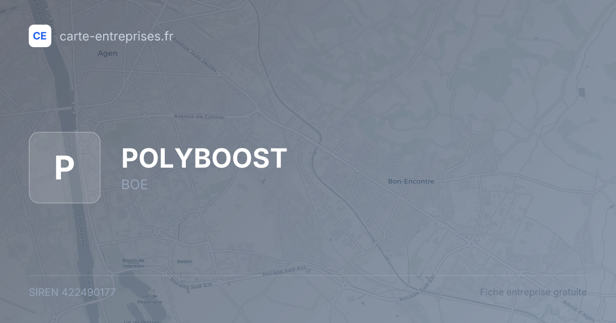 POLYBOOST — 422490177 — fiche entreprise