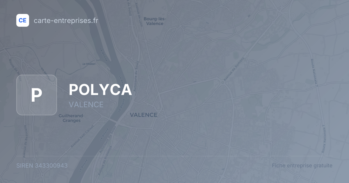 POLYCA — 343300943 — fiche entreprise