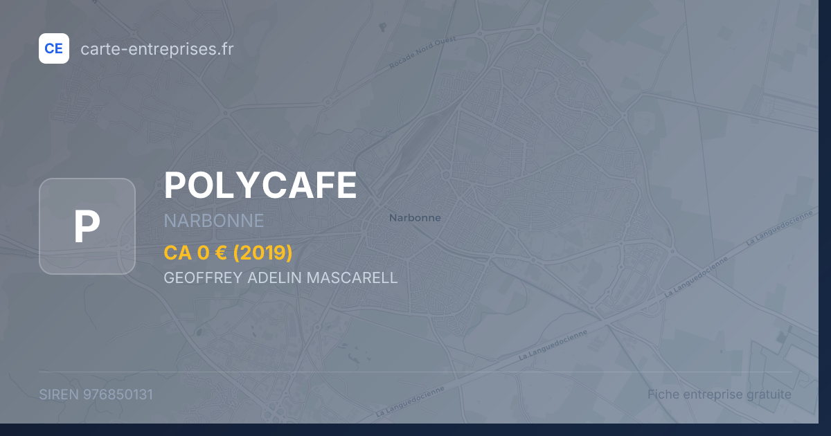 POLYCAFE — 976850131 — fiche entreprise