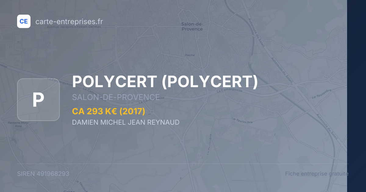POLYCERT — 491968293 — fiche entreprise