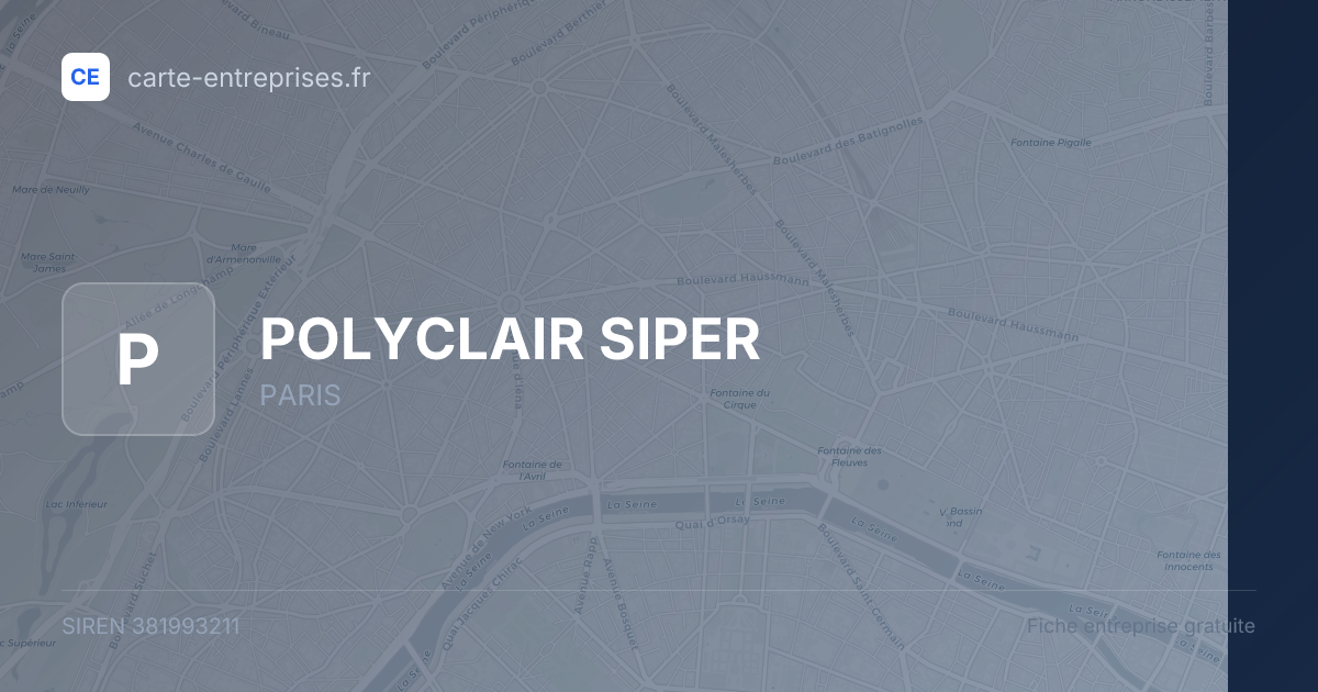 POLYCLAIR SIPER — 381993211 — fiche entreprise