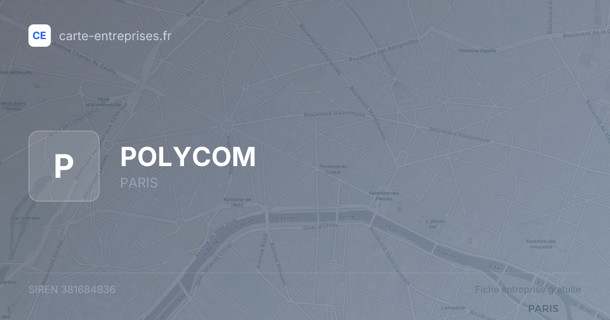 POLYCOM — 381684836 — fiche entreprise