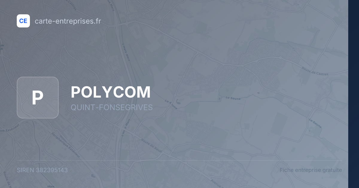 POLYCOM — 382395143 — fiche entreprise