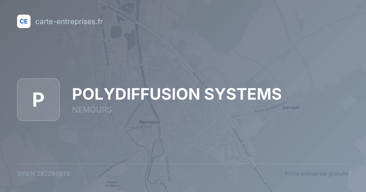 POLYDIFFUSION SYSTEMS — 392266979 — fiche entreprise