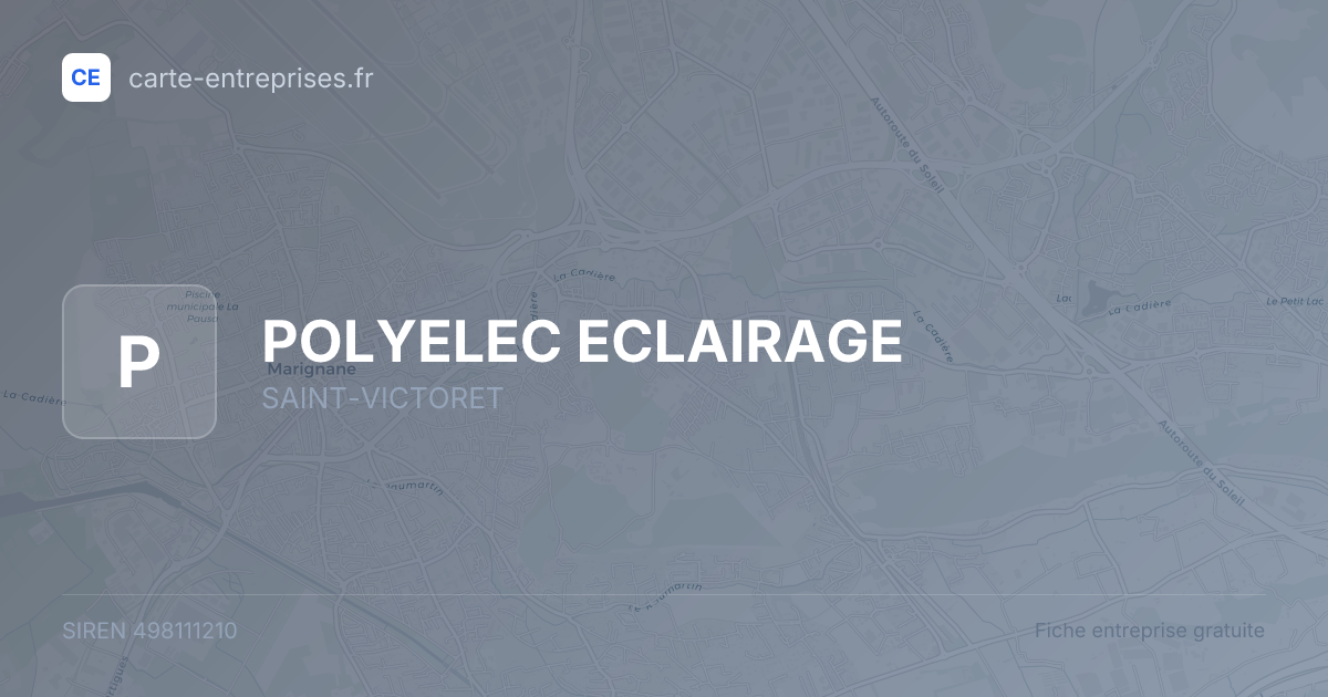 POLYELEC ECLAIRAGE — 498111210 — fiche entreprise