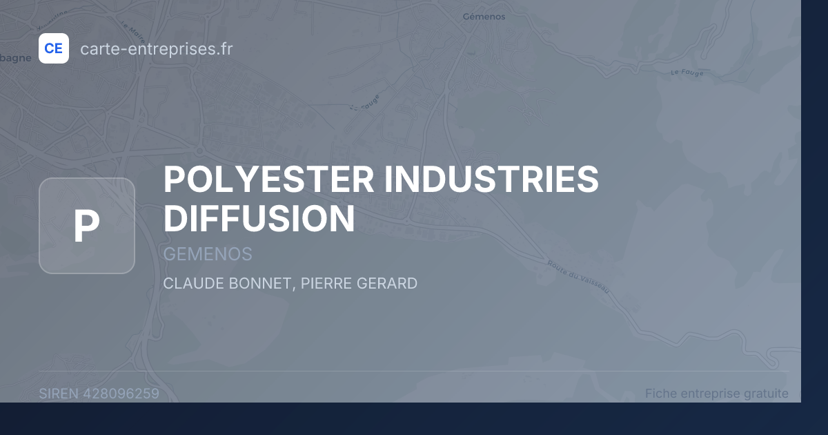 POLYESTER INDUSTRIES DIFFUSION — 428096259 — fiche entreprise
