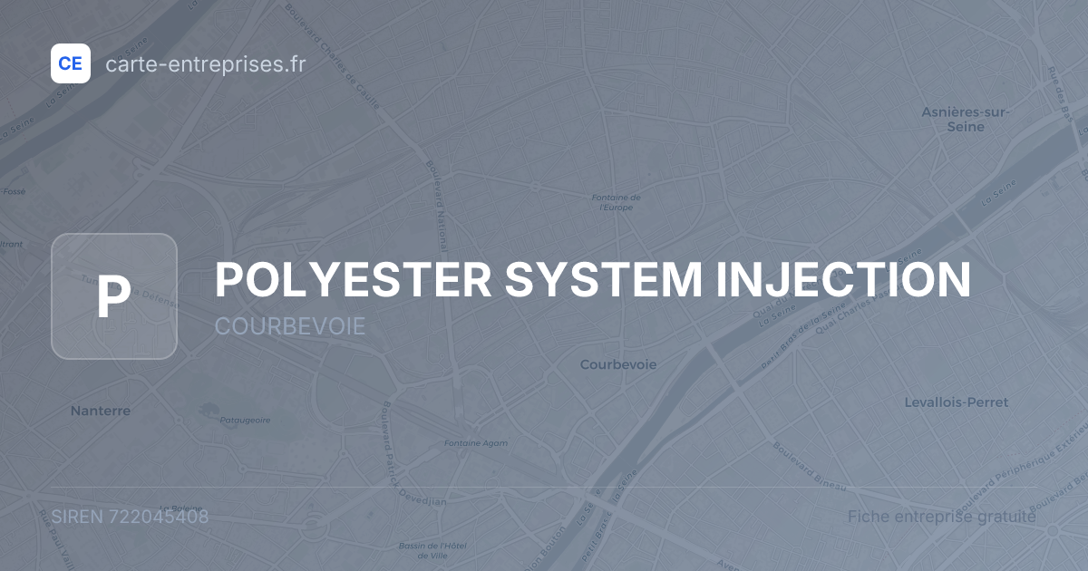 POLYESTER SYSTEM INJECTION — 722045408 — fiche entreprise