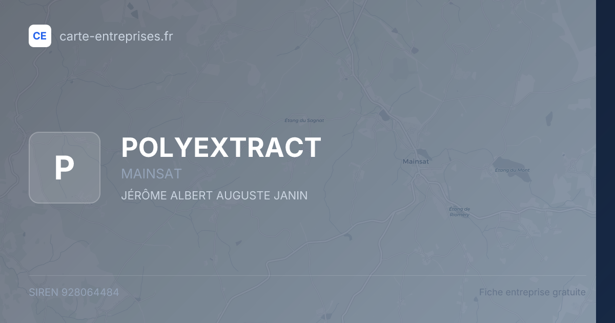 POLYEXTRACT — 928064484 — fiche entreprise
