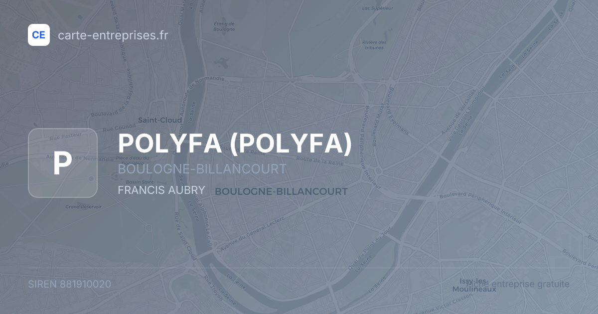 POLYFA — 881910020 — fiche entreprise