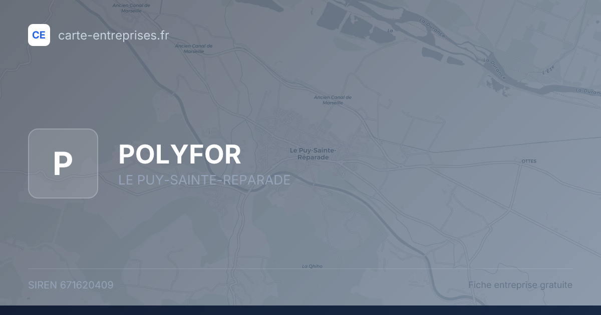 POLYFOR — 671620409 — fiche entreprise