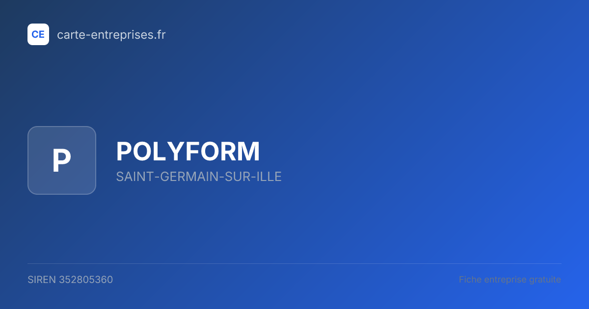 POLYFORM — 352805360 — fiche entreprise