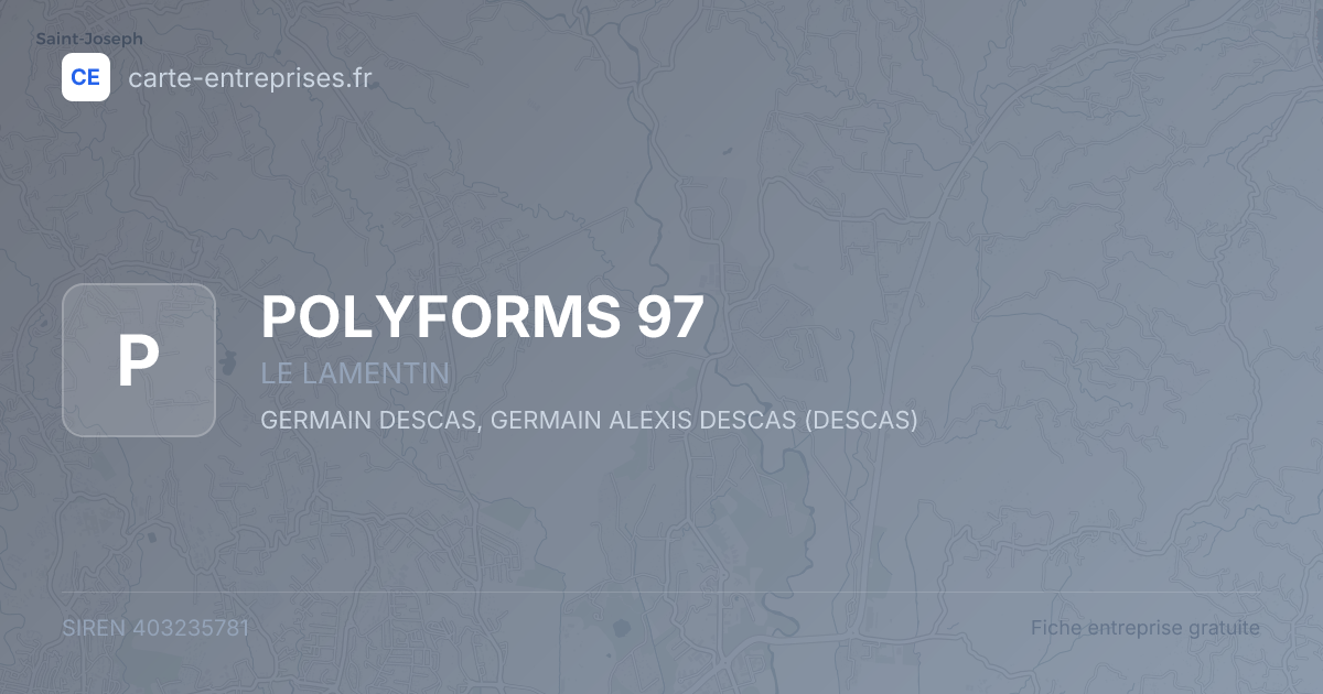 POLYFORMS 97 — 403235781 — fiche entreprise