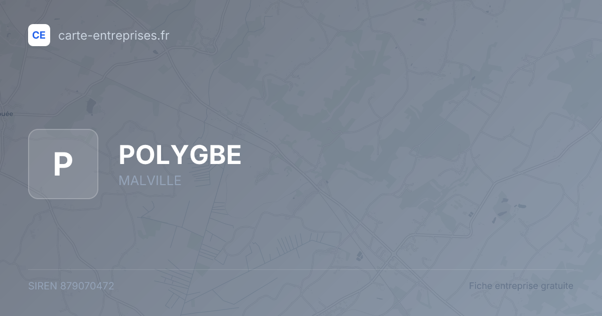 POLYGBE — 879070472 — fiche entreprise
