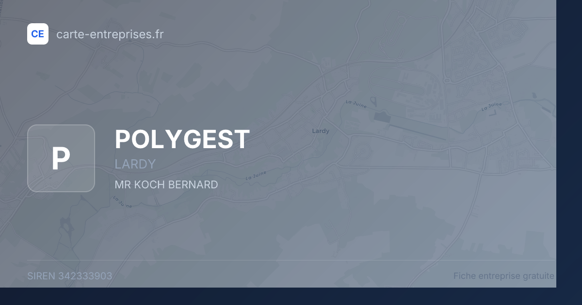 POLYGEST — 342333903 — fiche entreprise