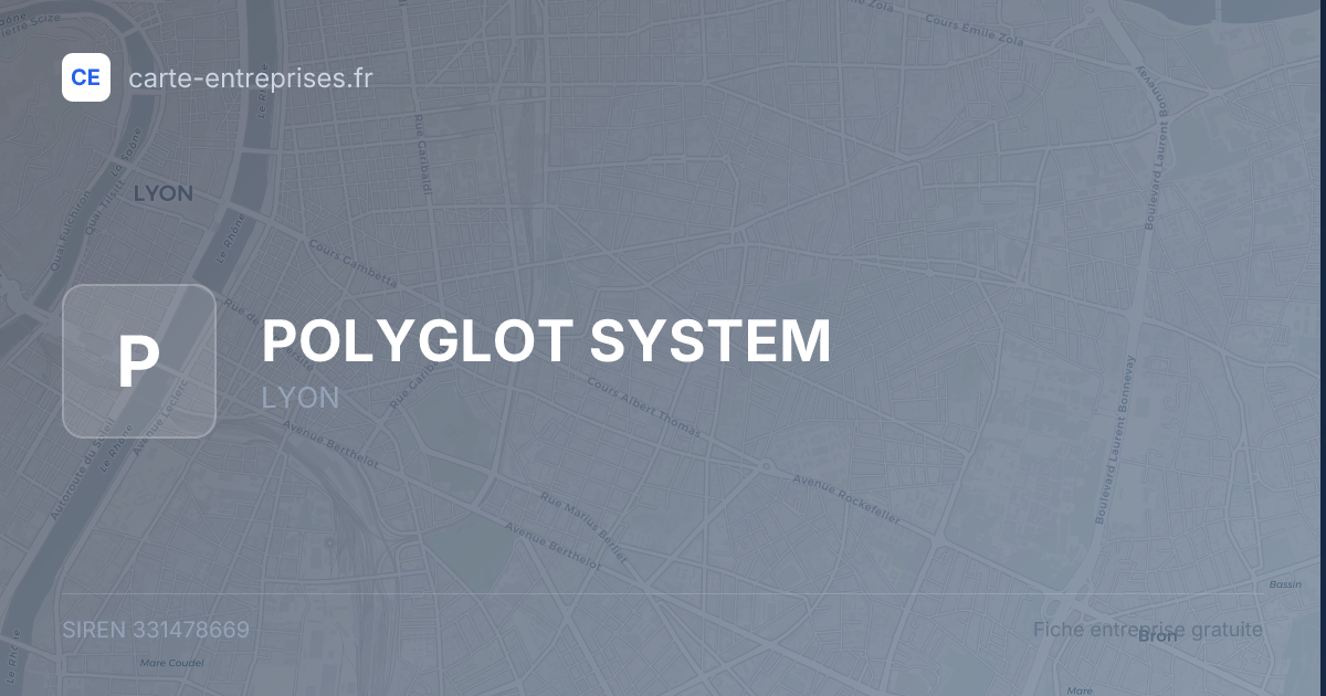 POLYGLOT SYSTEM — 331478669 — fiche entreprise