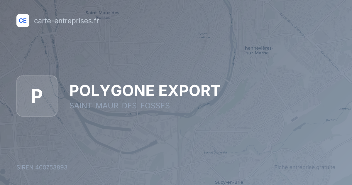 POLYGONE EXPORT — 400753893 — fiche entreprise