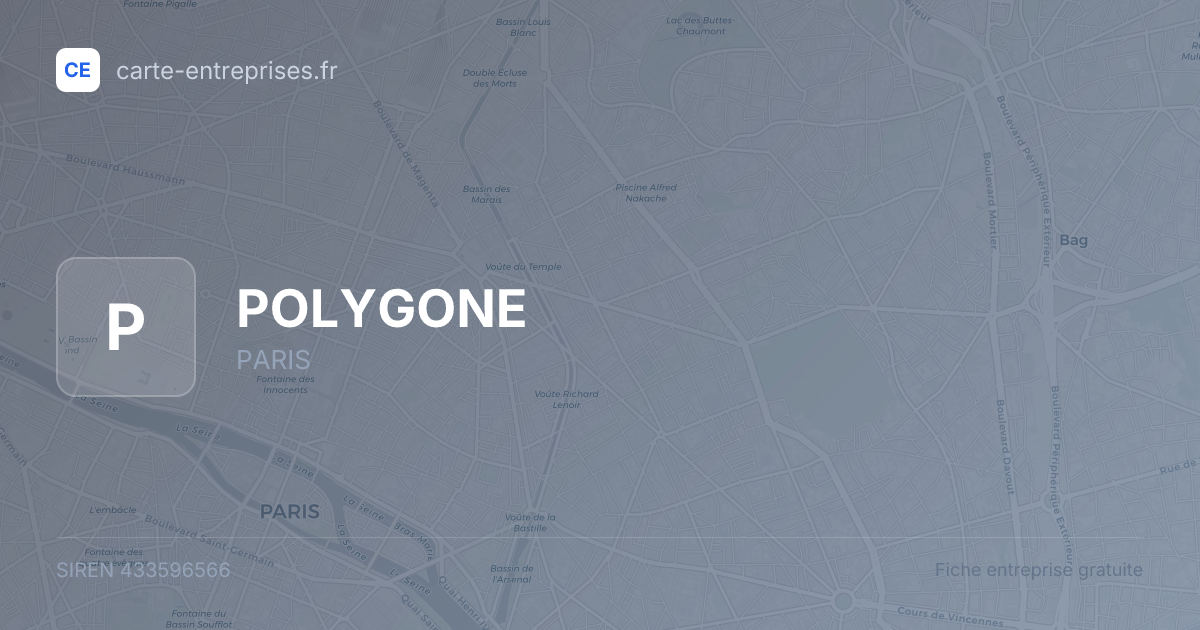 POLYGONE — 433596566 — fiche entreprise